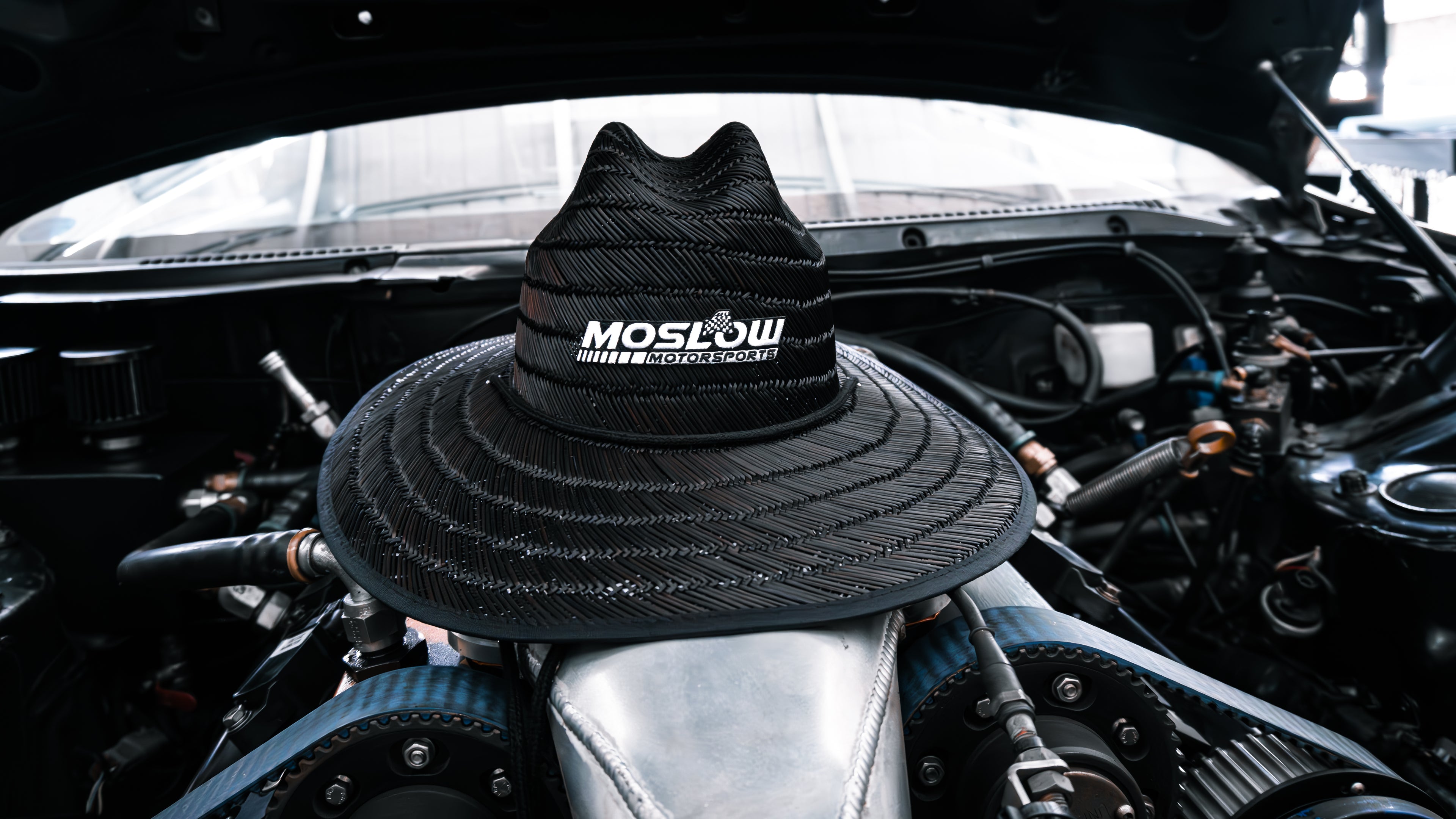 Moslow Motorsports Embroidered Straw Hat